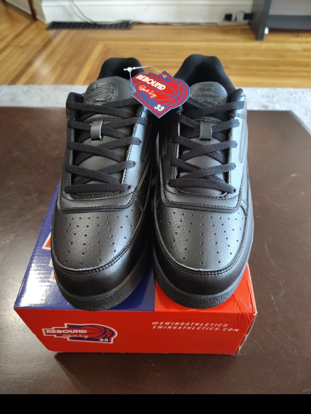 Ewing Classic Men's Black Leather Casual Sneakers